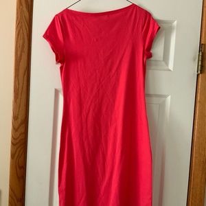 Reddish orange casual short sleeve knee length dress by Patty Boutik size small